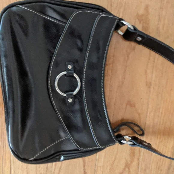 Nine&Co Black Shoulder Bag Black Leather - Picture 5 of 11